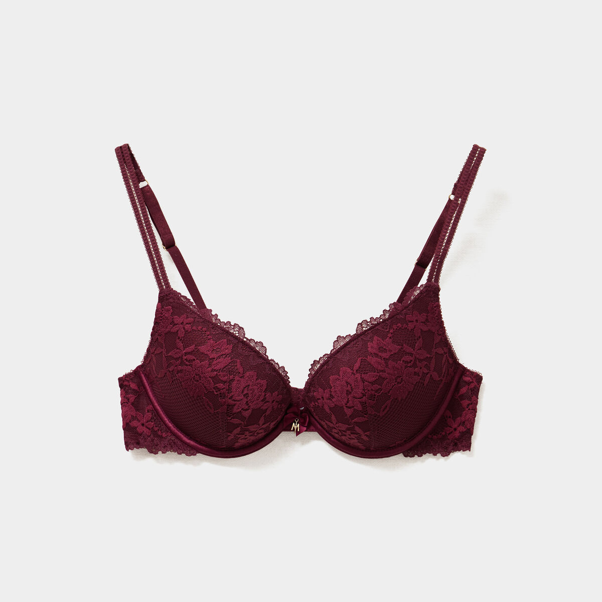 Soutien-gorge maxi push-up prune femme