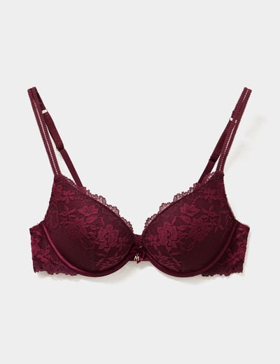 Soutien-gorge maxi push-up prune femme