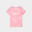 T-shirt droit manches courtes coton rose femme