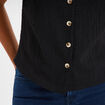 Veston sans manches et col en V noir femme