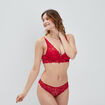 Soutien-gorge foulard à coque rouge femme