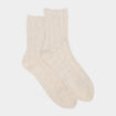 Lot 2 paires chaussettes torsades beige femme