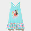 Robe sans manches &eacute;vas&eacute;e coton Vaiana bleu turquoise fille