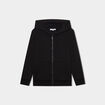 Sweat zippé à capuche et poches noir garçon