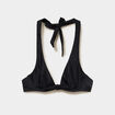 Haut de maillot de bain foulard &agrave; nouer noir femme