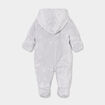 Combinaison pilote effet velours à zip gris bébé garçon