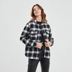 Surchemise overzise coton ecru femme
