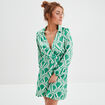 Robe courte trapèze satin Mosquitos vert menthe femme
