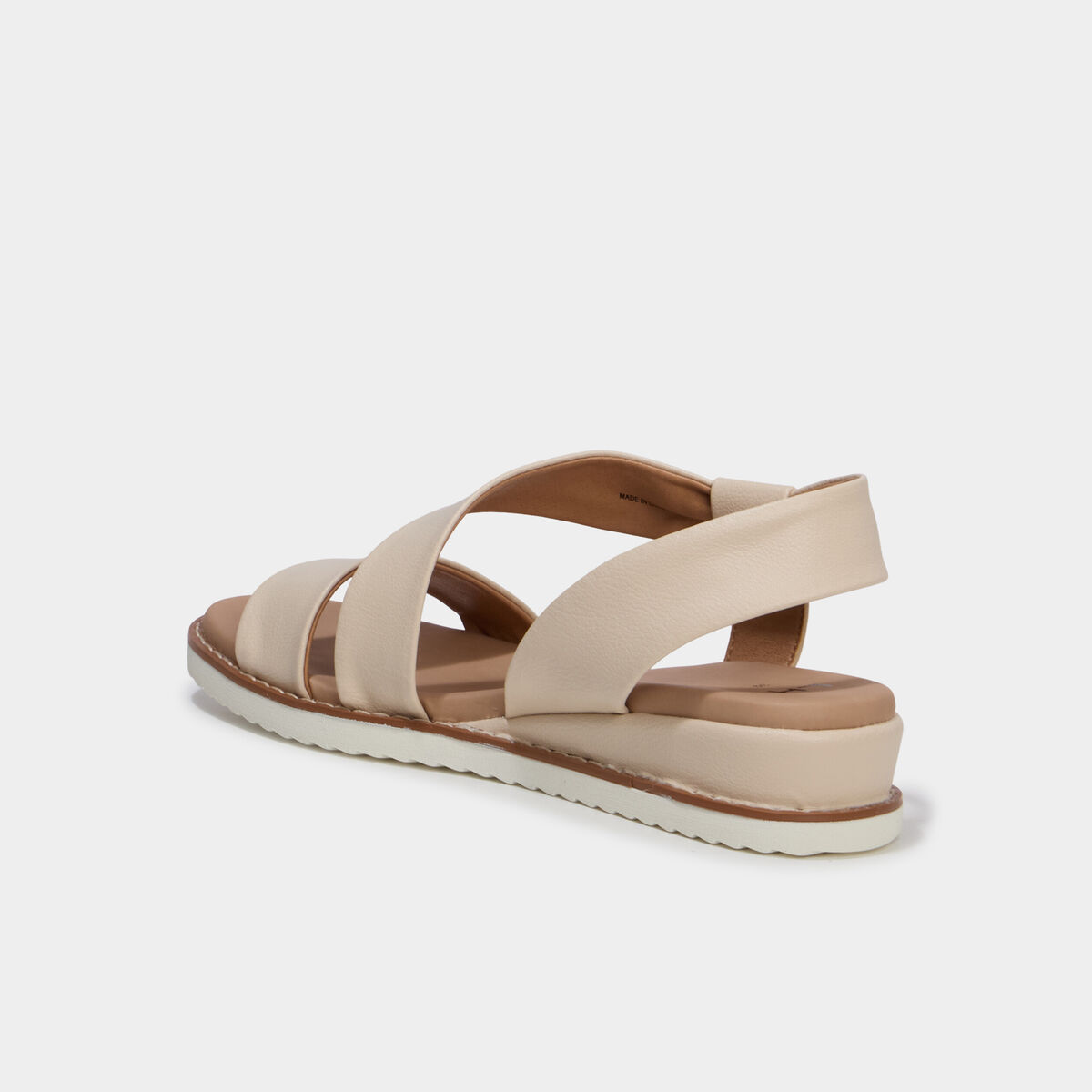Sandales compens&eacute;es confortables blanc femme