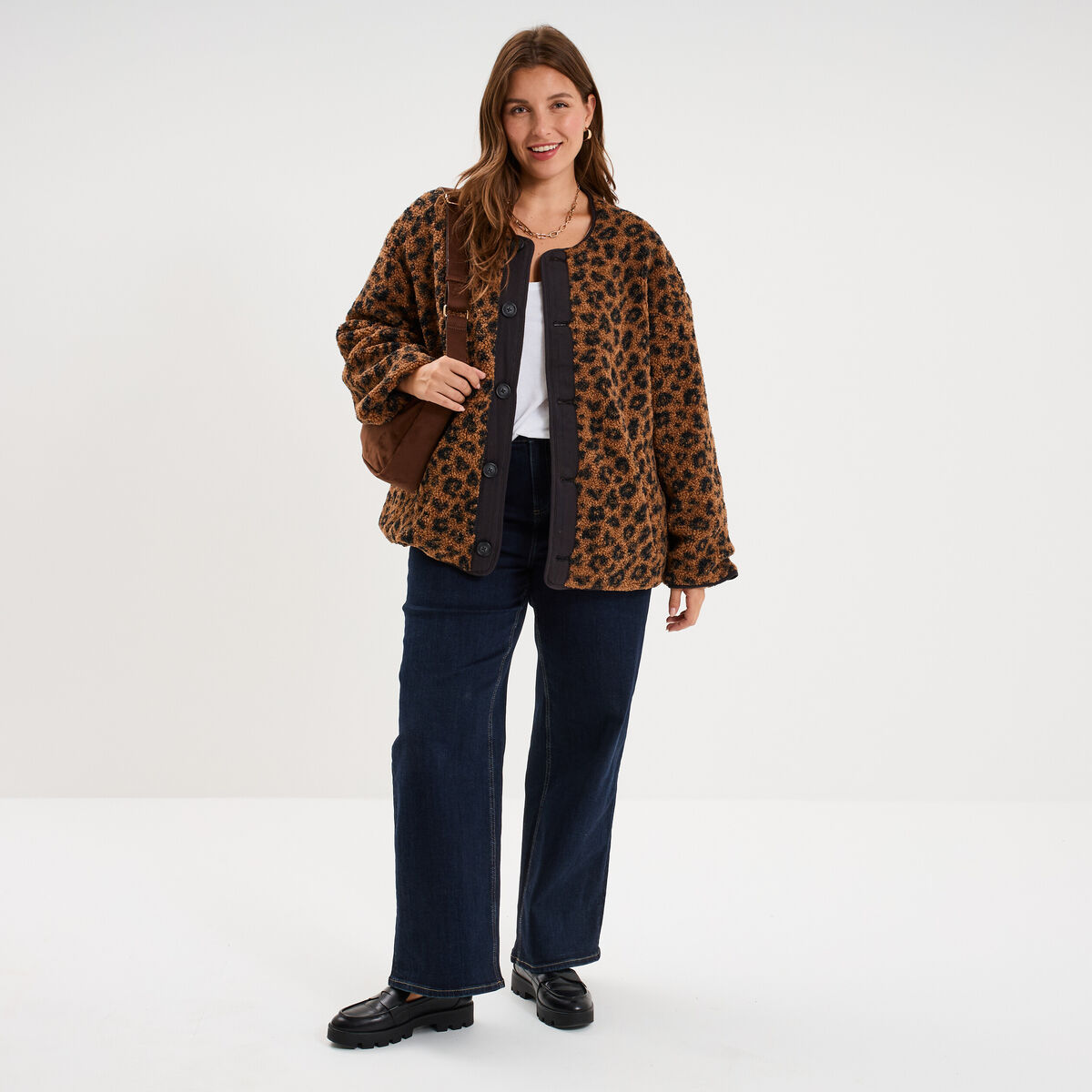 Veste r&eacute;versible matelass&eacute;e d&eacute;perlante noir femme grande taille