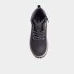 Boots crant&eacute;es zipp&eacute;es Trappeur noir gar&ccedil;on