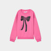 Sweat col rond manches longues vieux rose fille