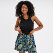 D&eacute;bardeur encolure am&eacute;ricaine coton noir femme