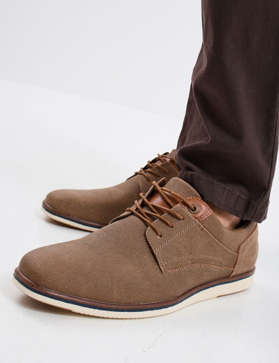 Derbies à lacets marron homme