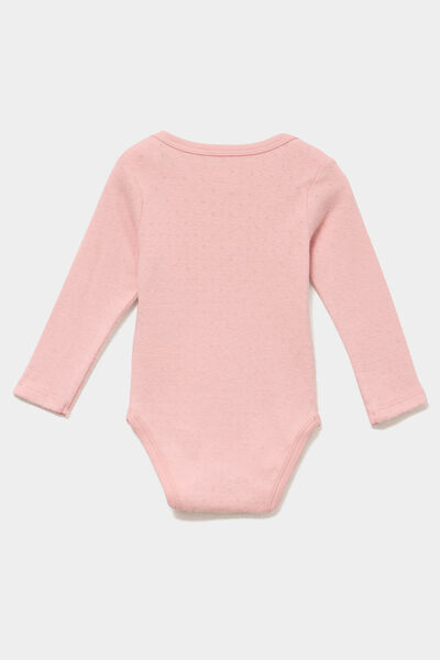 Lot 3 bodies US coton manches longues rose b&eacute;b&eacute;
