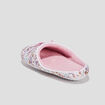 Chaussons mules fleuris rose femme
