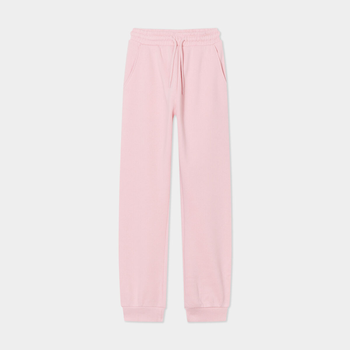 Pantalon de jogging droit rose clair fille