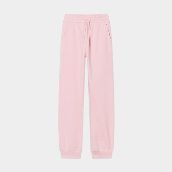 Pantalon de jogging droit rose clair fille