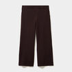 Pantalon large taille haute marron fonc&eacute; femme grande taille