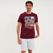 Ensemble pyjama short t-shirt Volkswagen bordeaux homme