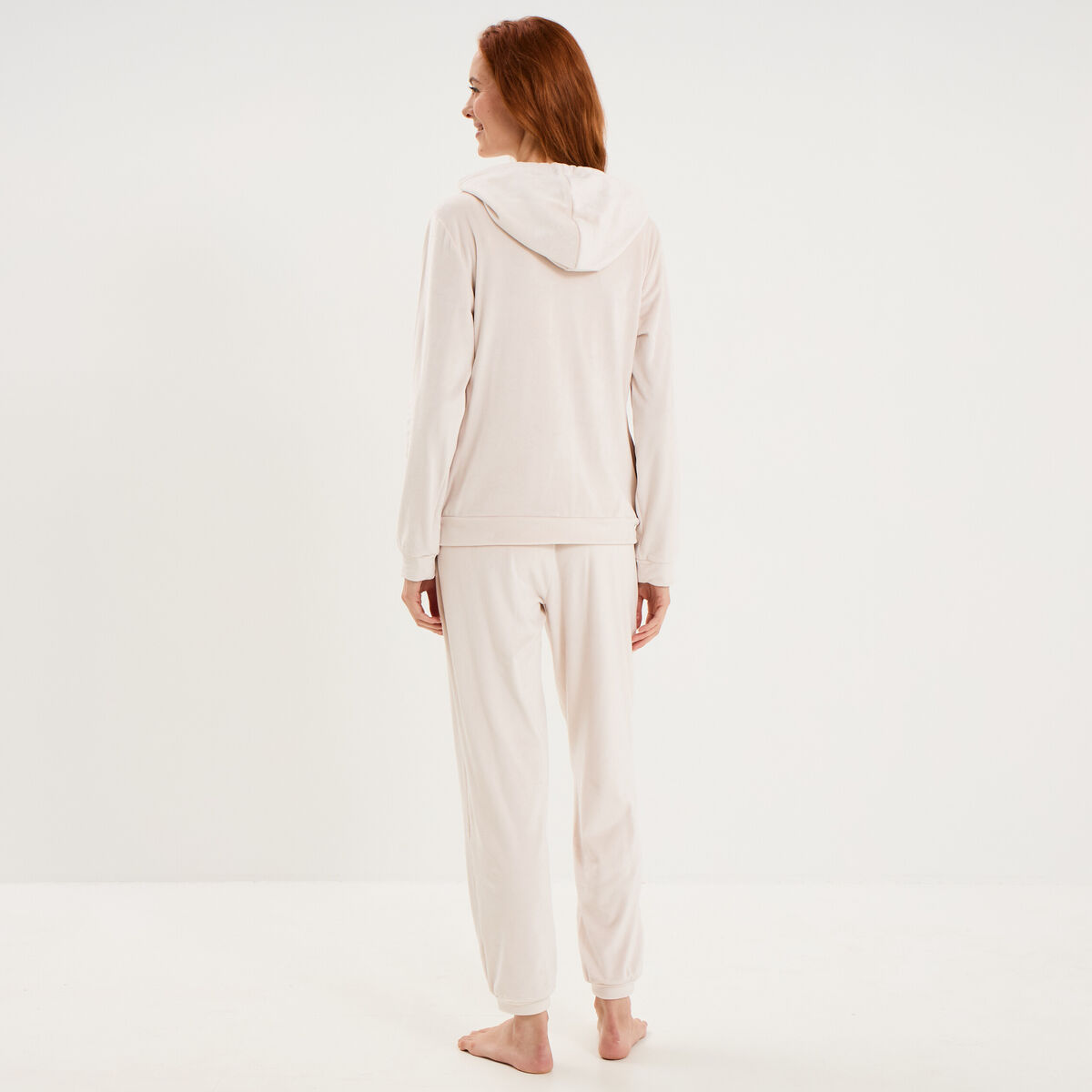 Ensemble pyjama sweat pantalon velours sable femme