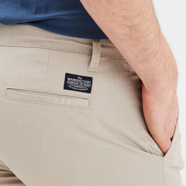 Bermuda chino droit Creeks creme homme