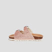 Mules à paillettes rose champagne fille