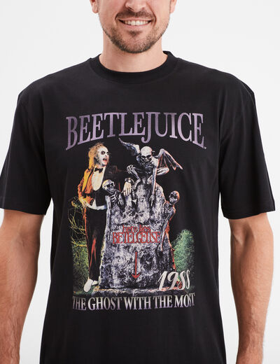 T-shirt manches courtes Beetlejuice noir homme
