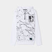 Sweat à capuche hoodie Liberto blanc homme
