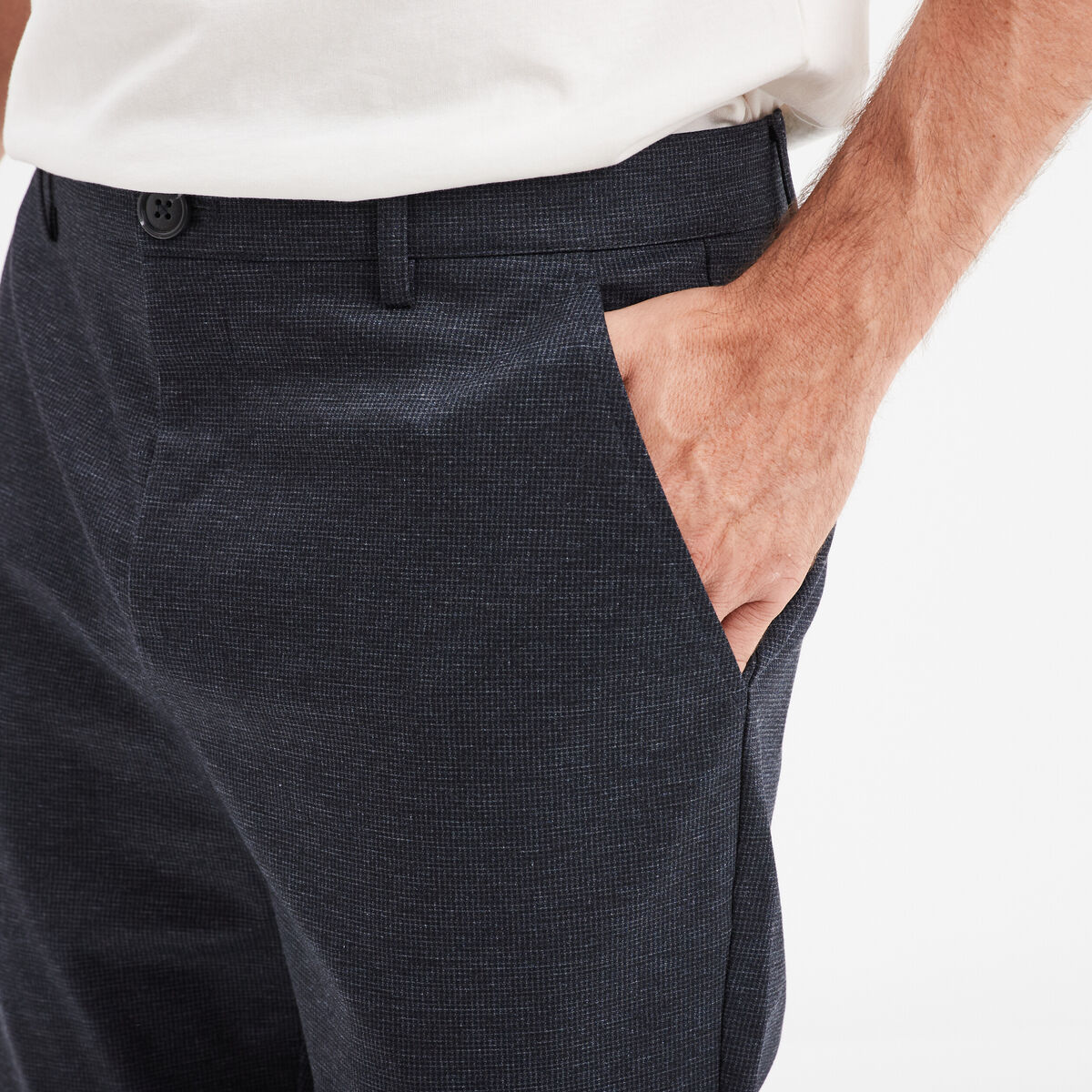 Pantalon chino slim bleu foncé homme