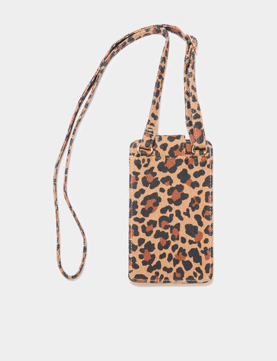 Pochette de téléphone sable femme