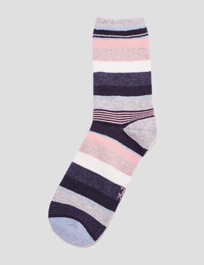 Lot 5 paires chaussettes bleu femme