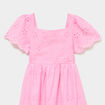 Robe c&eacute;r&eacute;monie broderie anglaise smock&eacute; rose fille