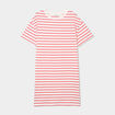 Robe t-shirt manches courtes coton ecru femme