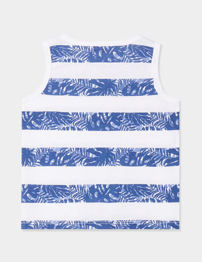 Ensemble 2 pièces débardeur short coton bleu marine bébé garçon