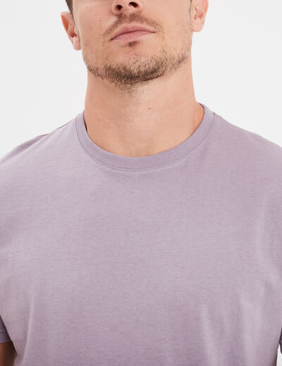 T-shirt en coton manches courtes parme homme