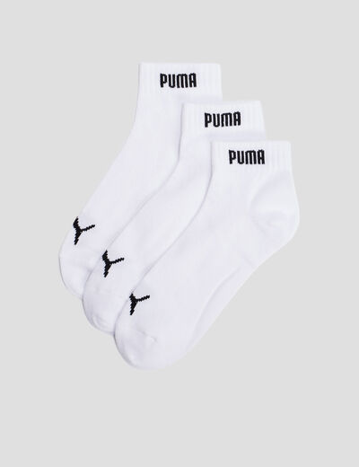 Lot 3 paires de chaussettes PUMA blanc homme