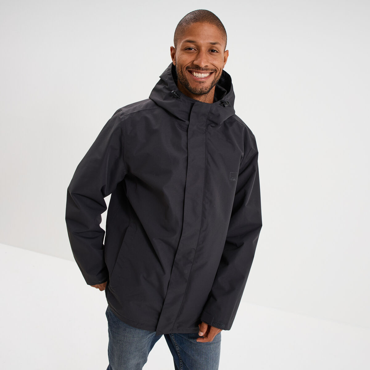 Parka chaude 3-en-1 imperm&eacute;able gris fonc&eacute; homme