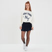 Sweat oversize mi-long col rond Creeks creme femme
