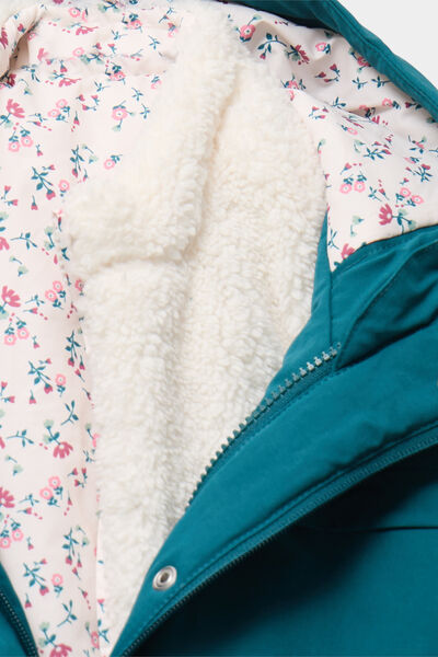 Parka 3-en-1 imperm&eacute;able fourr&eacute;e vert fonc&eacute; fille