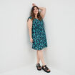 Robe droite sans manches bleu marine femme grande taille
