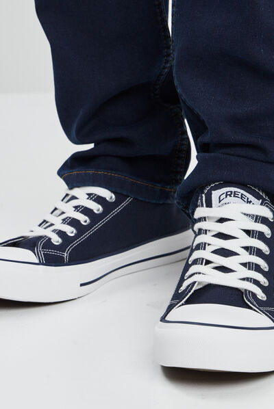 Tennis en toile à lacets Creeks bleu marine homme