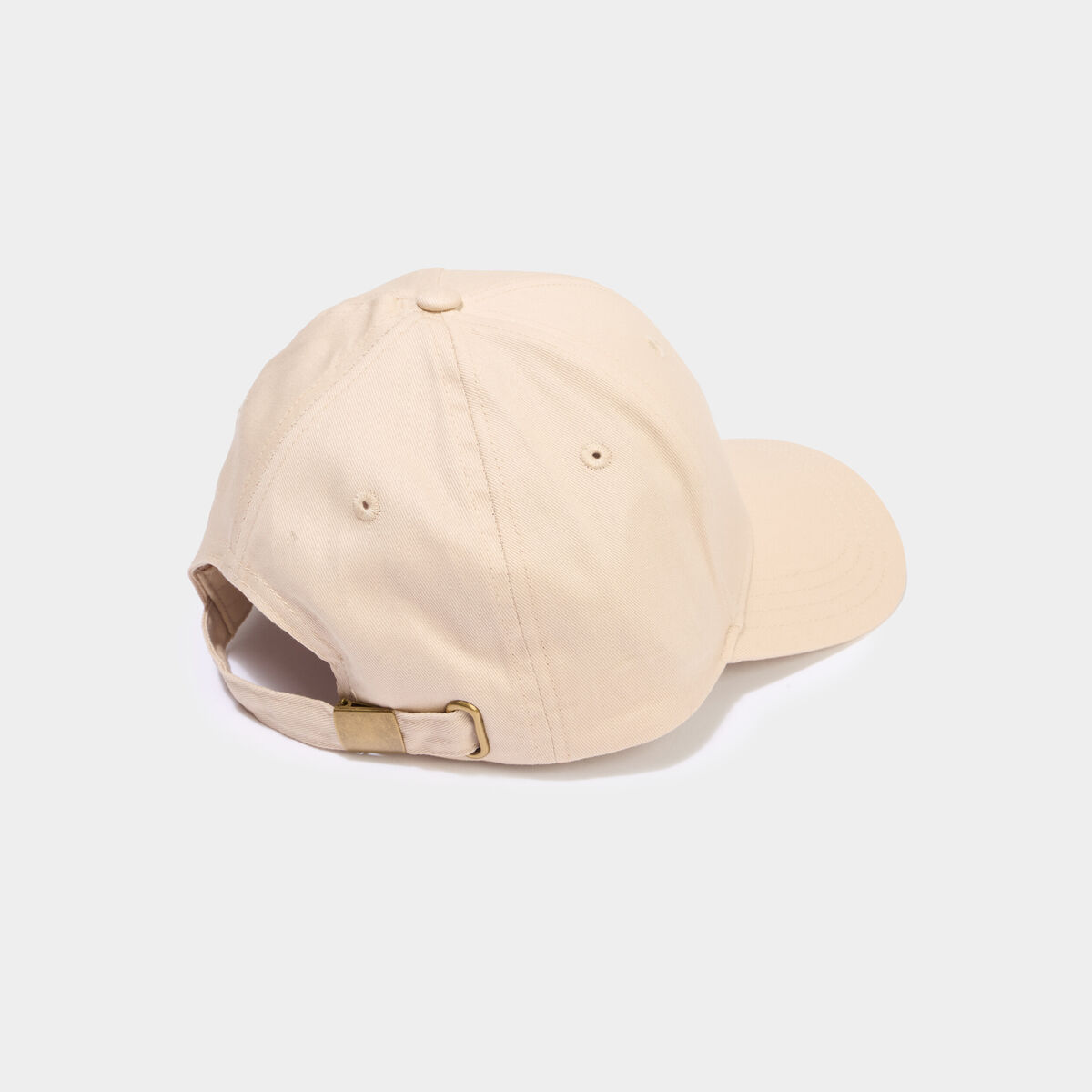 Casquette brod&eacute;e coton sable femme