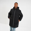 Parka d&eacute;perlante doubl&eacute;e &agrave; capuche noir homme