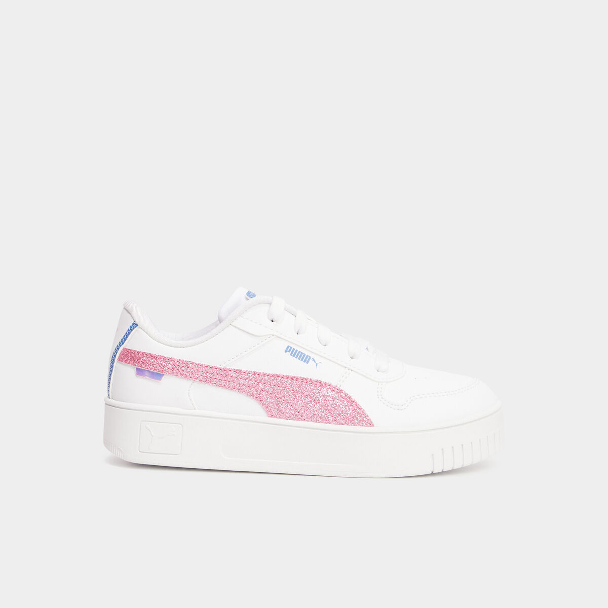 Tennis basses à lacets Puma Carina Deep rose fushia fille