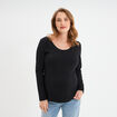 T-shirt allaitement manches longues noir femme maternité