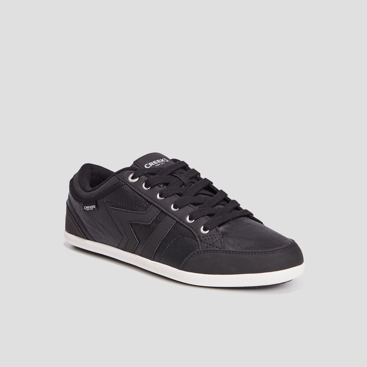 Tennis basses à lacets noir homme