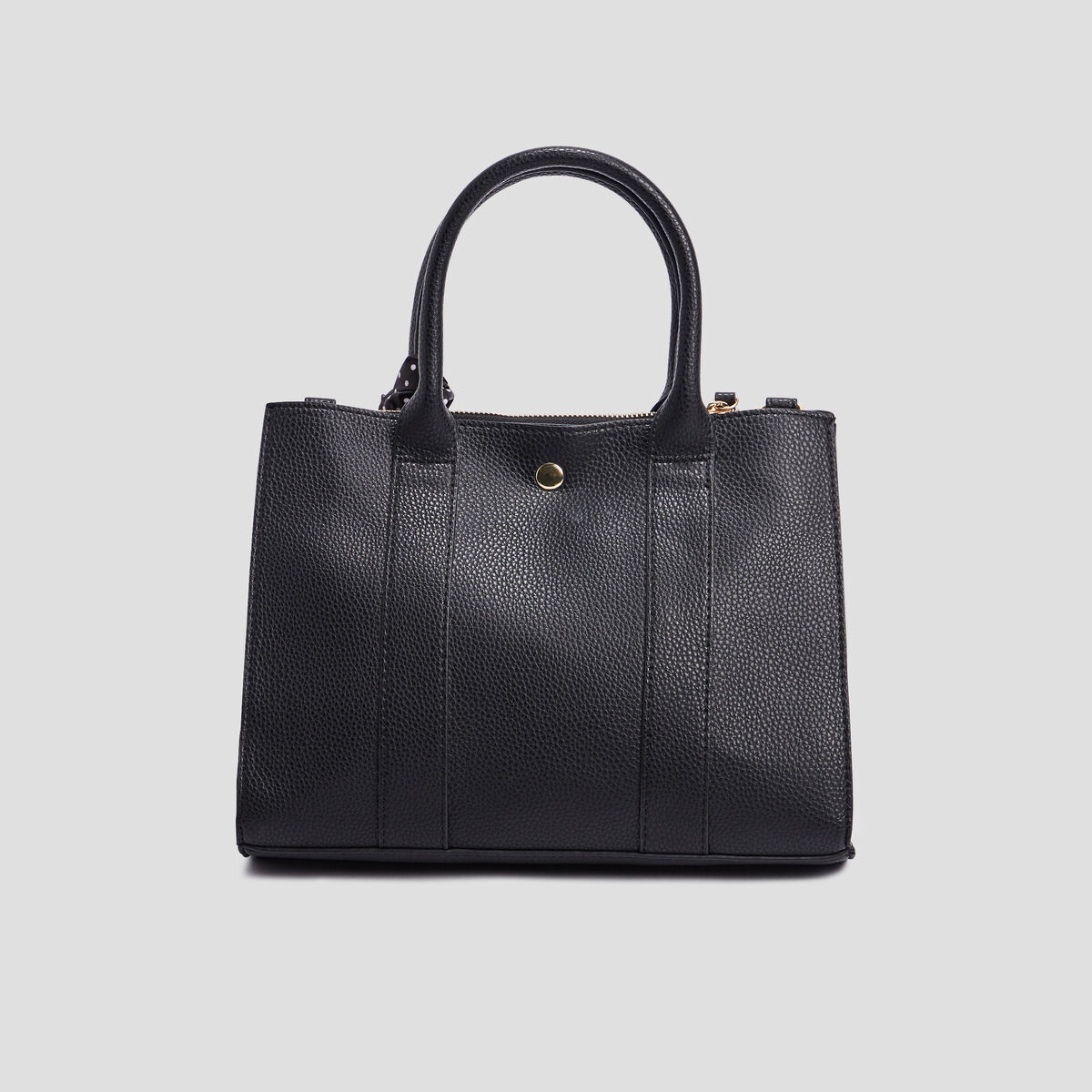 Sac rectangulaire avec foulard noir femme