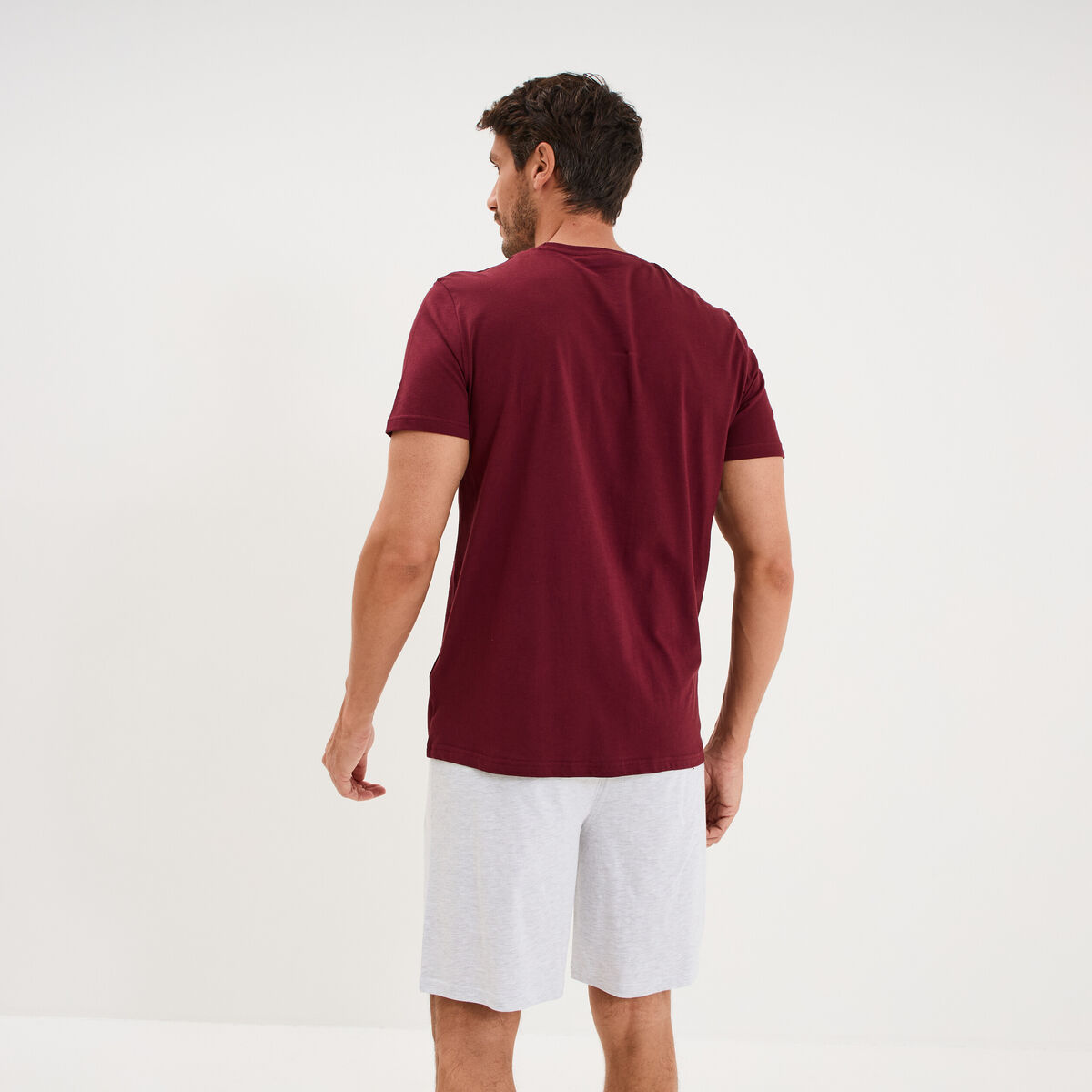 Ensemble pyjama short t-shirt Volkswagen bordeaux homme