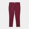 Pantalon slim taille haute et élastiquée bordeaux femme grande taille